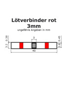 L&ouml;tverbinder rot &Oslash; 3mm Schrumpfverbinder Kabelverbinder Stossverbinder