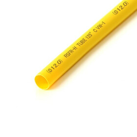 Schrumpfschlauch gelb 12mm Durchmesser 2:1 Meterware