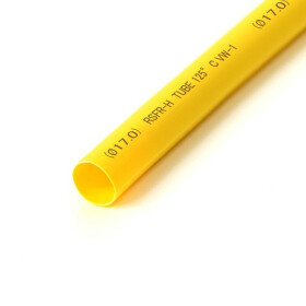 Schrumpfschlauch gelb 17mm Durchmesser 2:1 Meterware