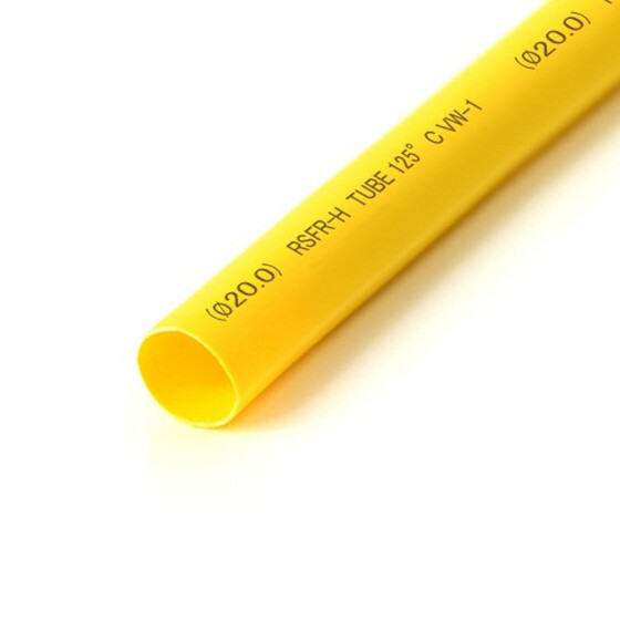 Schrumpfschlauch gelb 20mm Durchmesser 2:1 Meterware