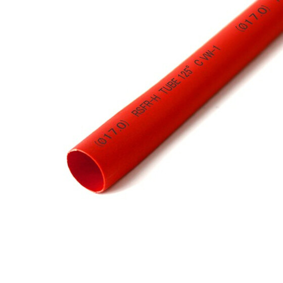 Schrumpfschlauch rot 17mm Durchmesser 2:1 Meterware