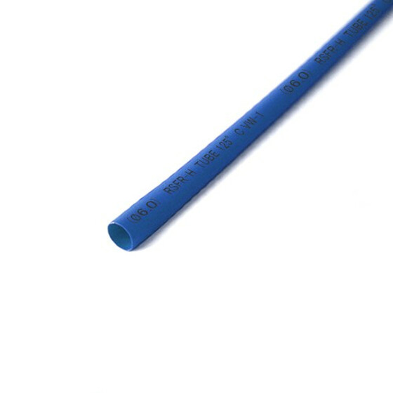 Schrumpfschlauch blau 6mm Durchmesser 2:1 Meterware