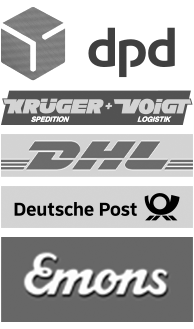 DHL, Deutsche Post, DPD, EMONS, Krüger&Voigt